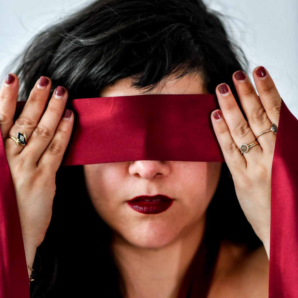 Ruby Wine Natural Silk Blindfold