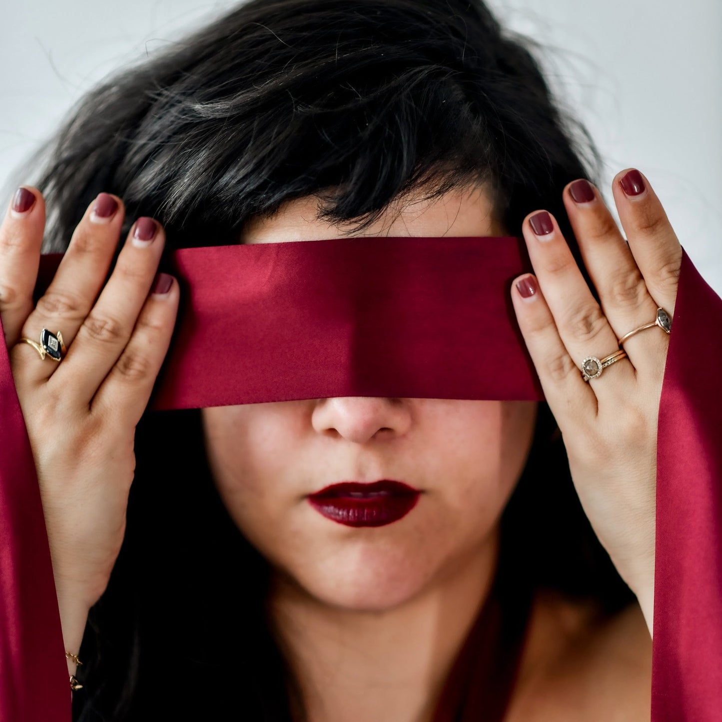 Natural Silk Bondage Blindfold Ruby Wine_Oh What Beauty