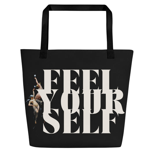 FEEL YOUR SELF | Large Tote Bag with Pocket