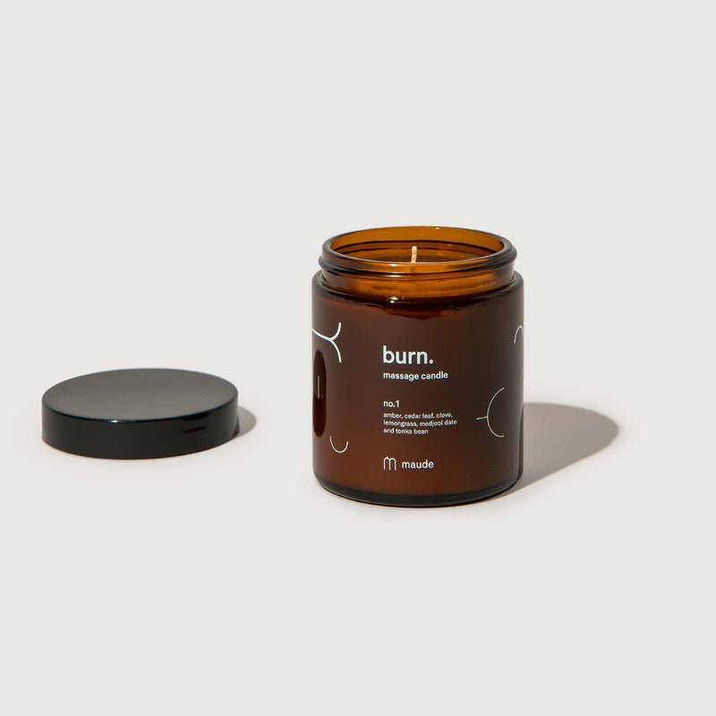 burn. Skin-Softening Massage Oil Candle - OH WHAT BEAUTY