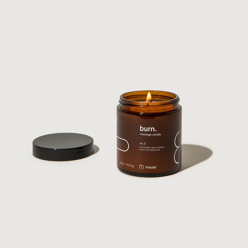 burn. Skin-Softening Massage Oil Candle - OH WHAT BEAUTY